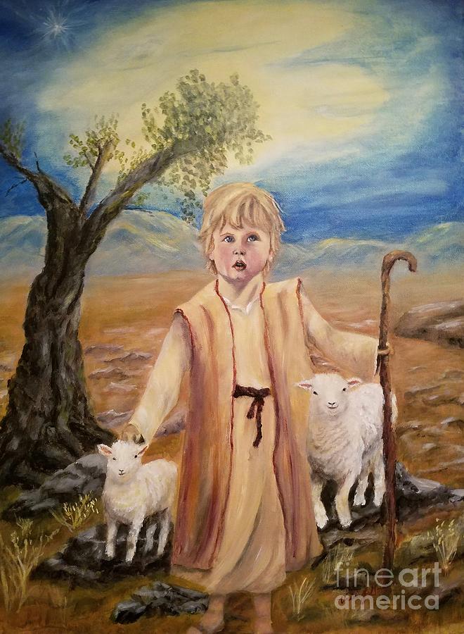 Little Shepherd Boy Painting by Valerie Gordon | Fine Art America