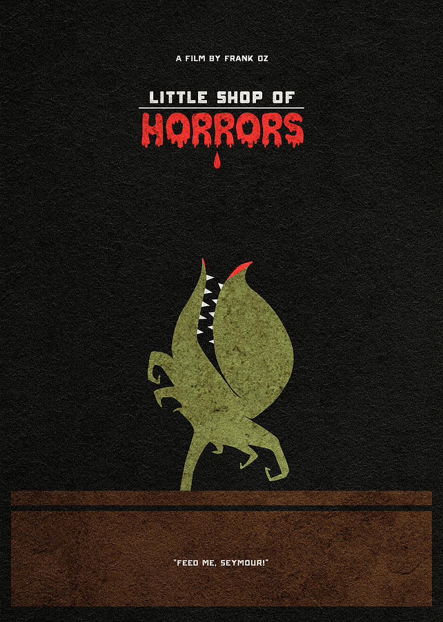 Typography Digital Art - Little Shop of Horror Minimalist Alternative Poster by Inspirowl Design