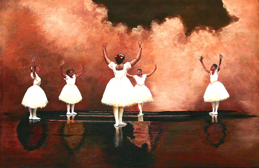 Little Sisters Painting by Carol Neal-Chicago