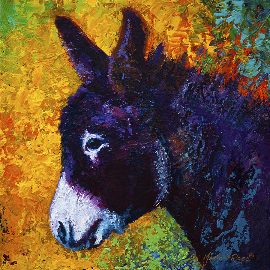 Donkey Painting - Little Sparky by Marion Rose