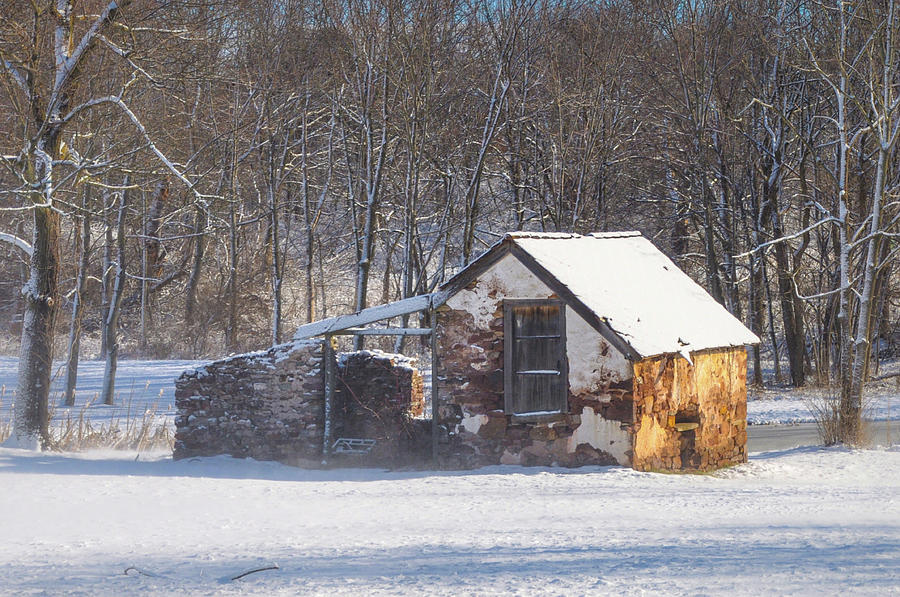 Winter Photograph - Little Springhouse - Hickorytown - Plymouth Meeting Pa by Bill Cannon