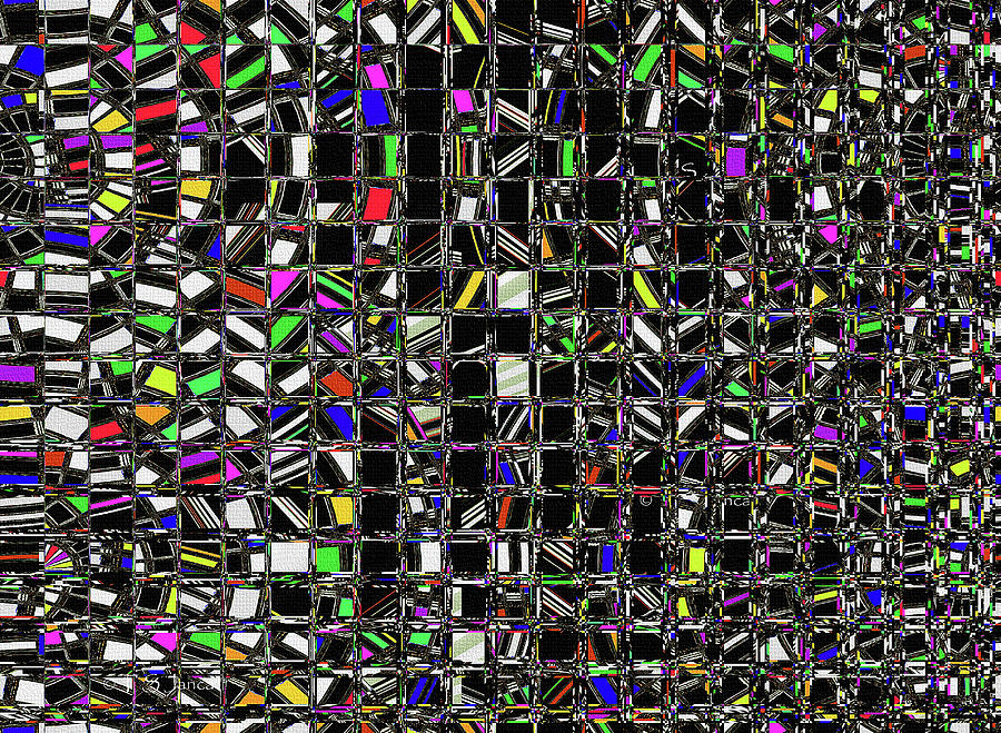 Little Squares Color Abstract Digital Art by Tom Janca