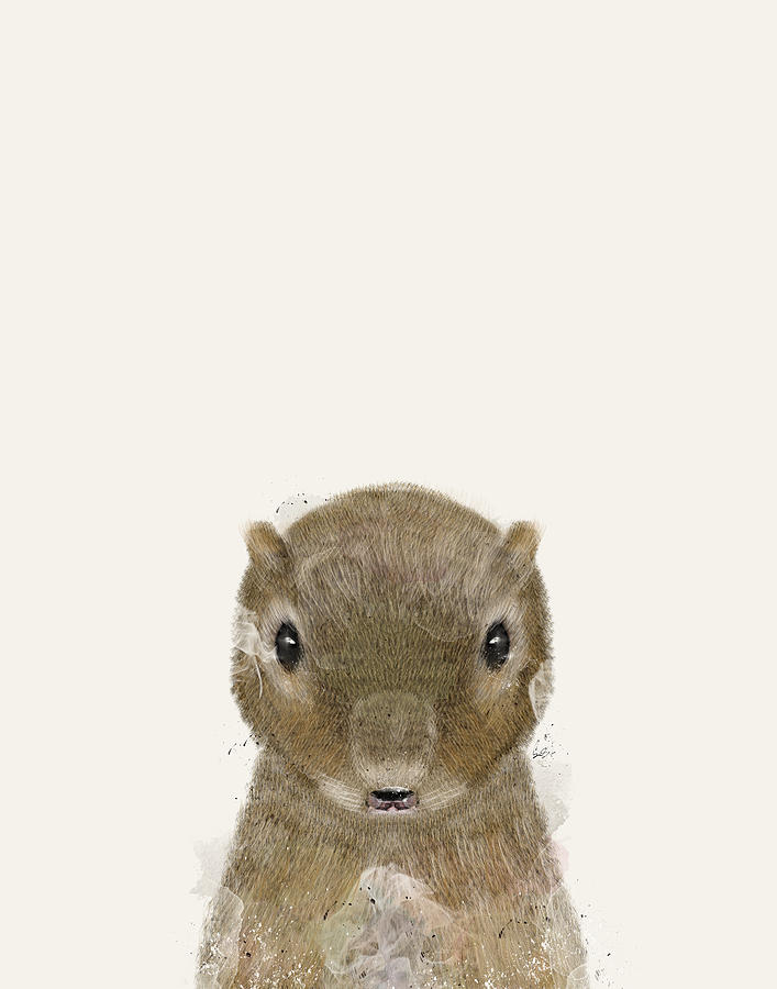 Squirrel Painting - Little Squirrel by Bri Buckley