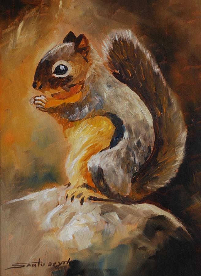 bob ross squirrel painting