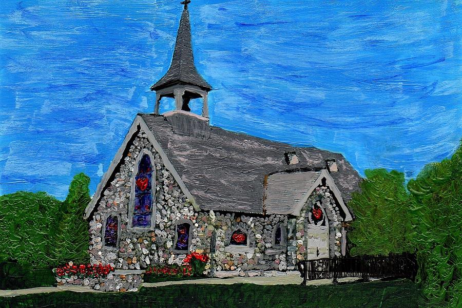 Little Stone Church Painting by Chantel Riha - Fine Art America