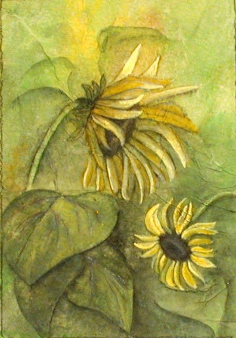 Little Sunflower 2 Painting by Sandy Clift
