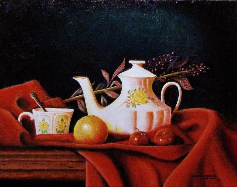 Little tea pot Painting by Gene Gregory