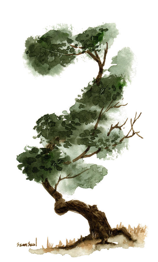 Little Tree 120 Painting by Sean Seal