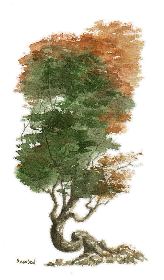 Dancin Painting - Little Tree 15 by Sean Seal