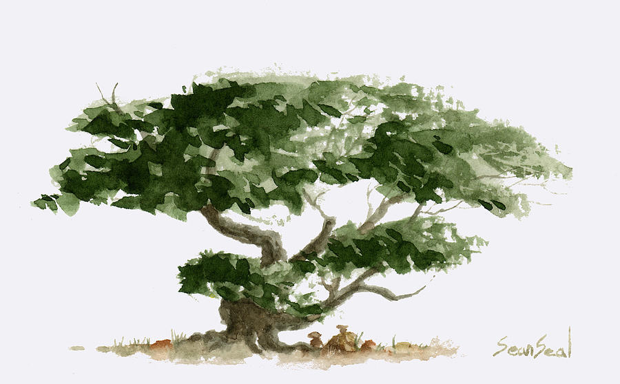 Tree Painting - Little Tree 5 by Sean Seal