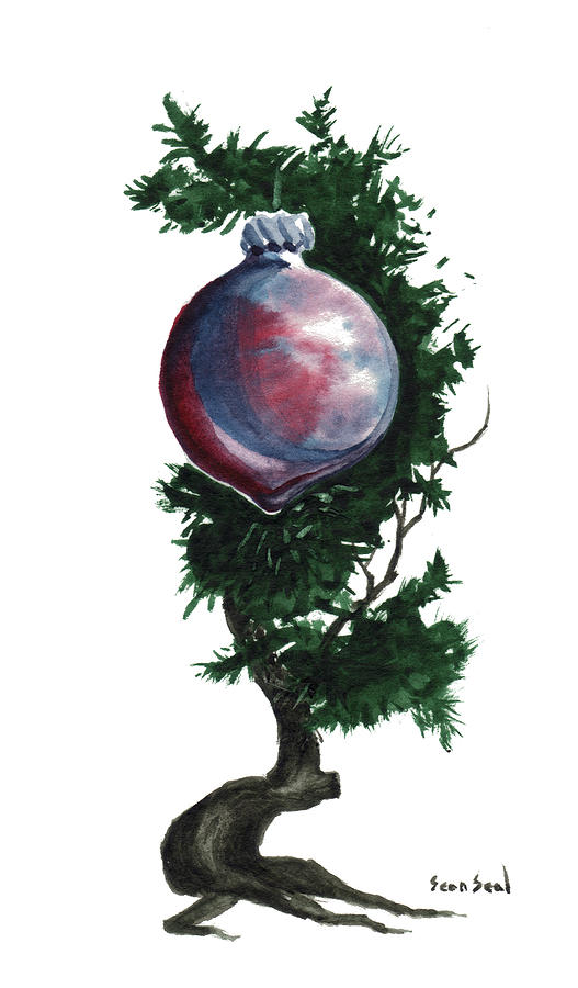 Christmas Painting - LIttle Tree 92 by Sean Seal