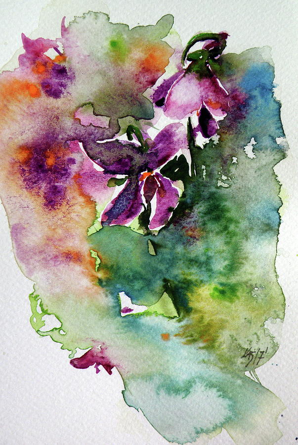Little violet Painting by Kovacs Anna Brigitta