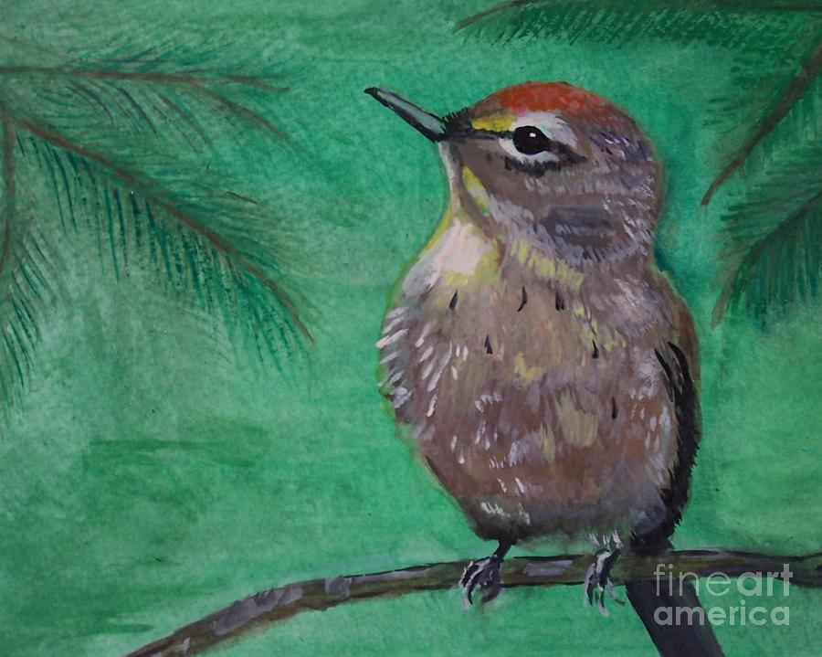 Little Warbler Painting by Leslie Allen