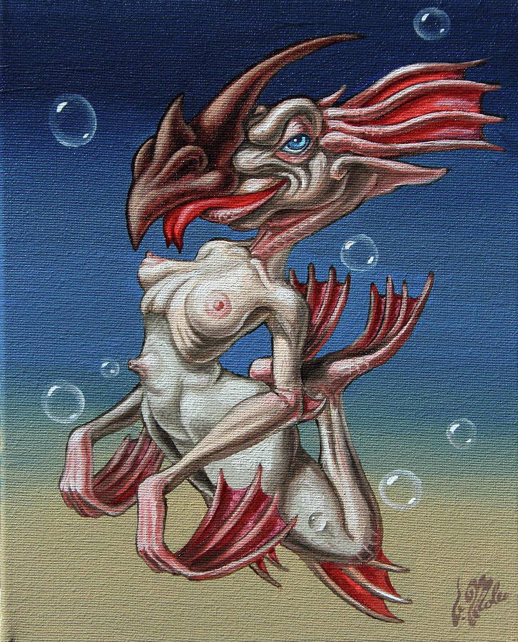 Little Water Chimera Painting by Victor Molev