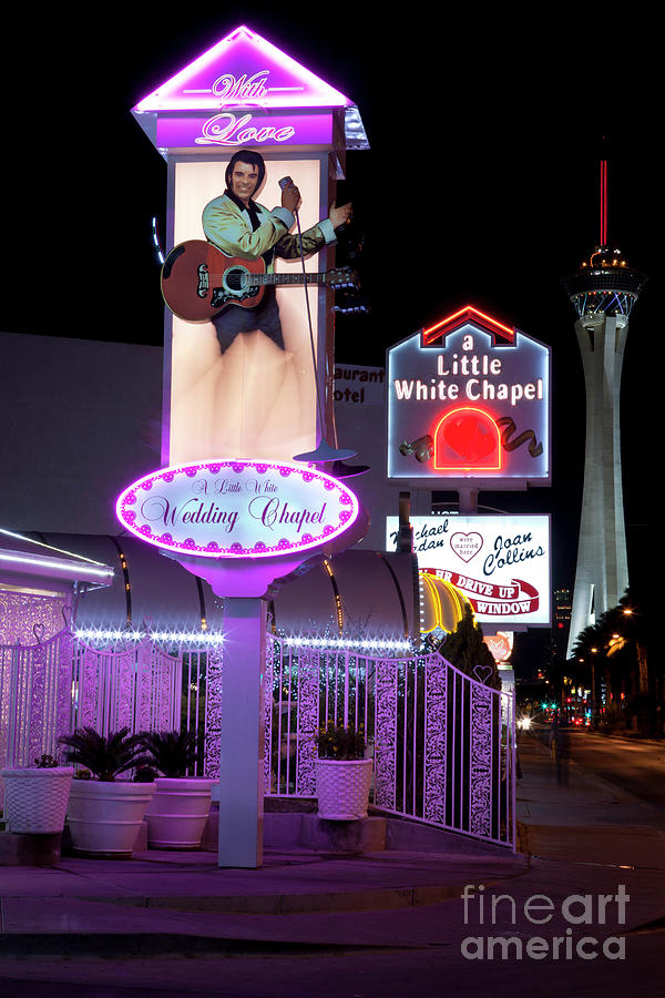 Little White Chapel wedding chapel on Las Vegas Photograph by Anthony Totah