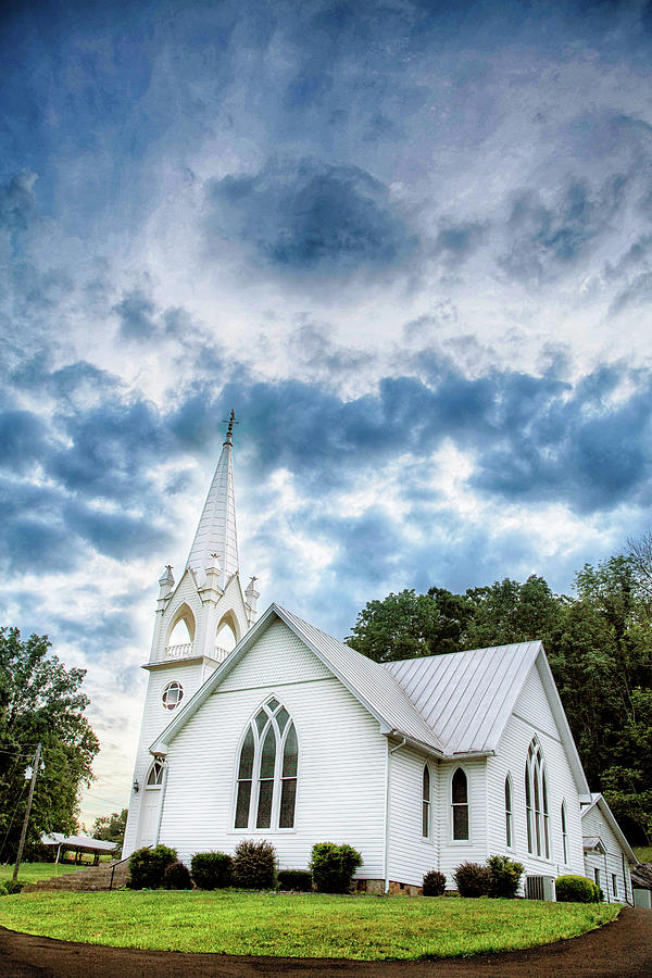 Little White Church In East Tennessee Smoky Mountains Photograph by ...