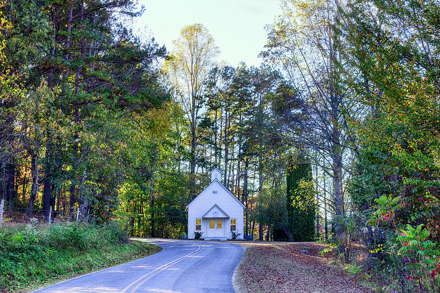 Little White Church In The Wildwood Photograph by Lorraine Baum