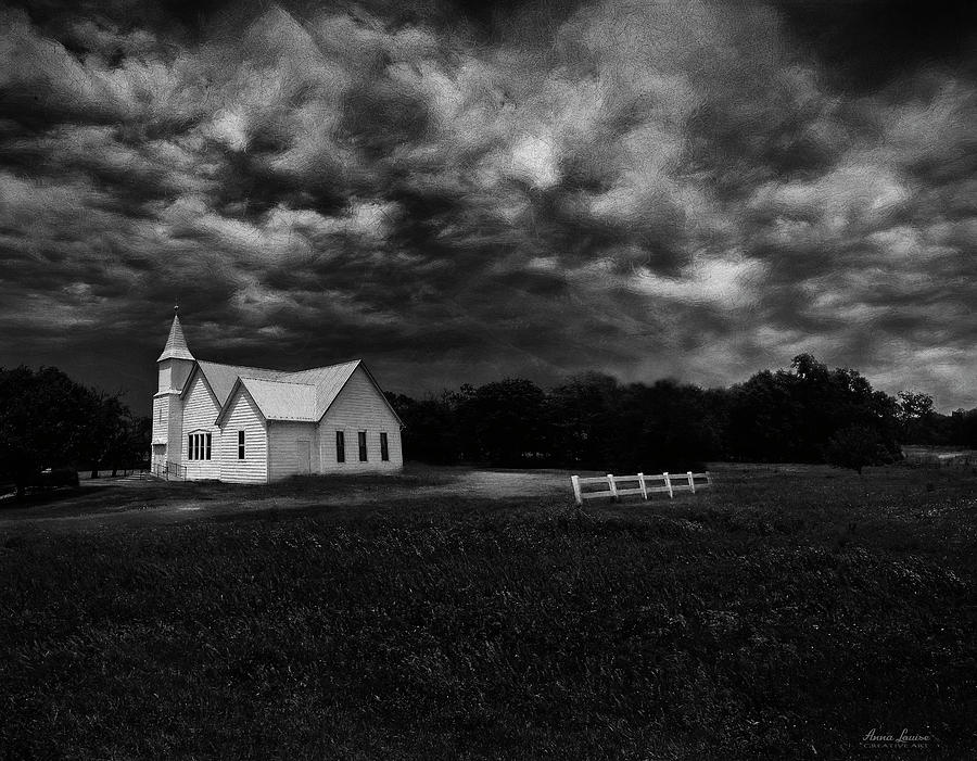 Little White Church On The Prairie Photograph by Anna Louise