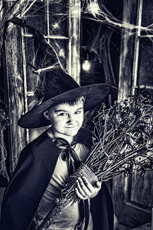 Door Photograph - Little Wizard by Mariia Kalinichenko Door Photograph - Little Wizard by Mariia Kalinichenko