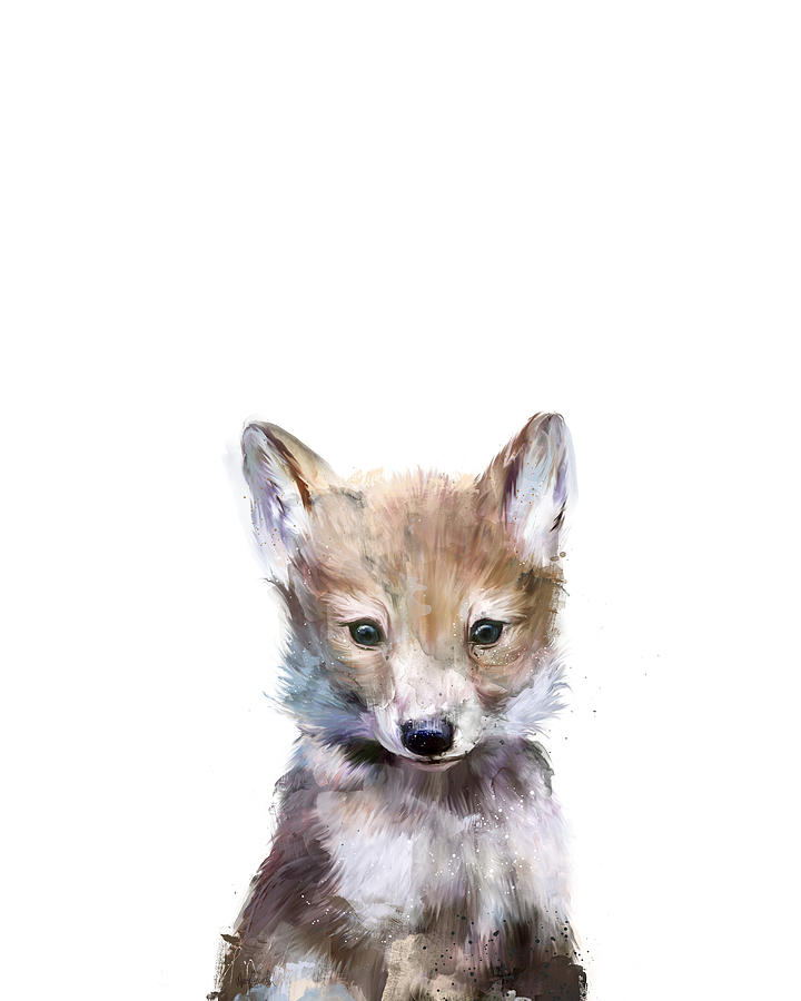 Wolf Painting - Little Wolf by Amy Hamilton