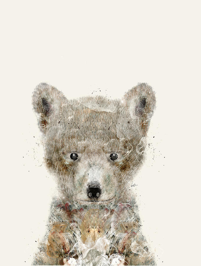 Animal Painting - Little Wolf by Bri Buckley