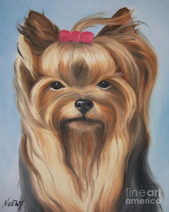 Dog Painting - Little Yorkshire Princess by Jindra Noewi