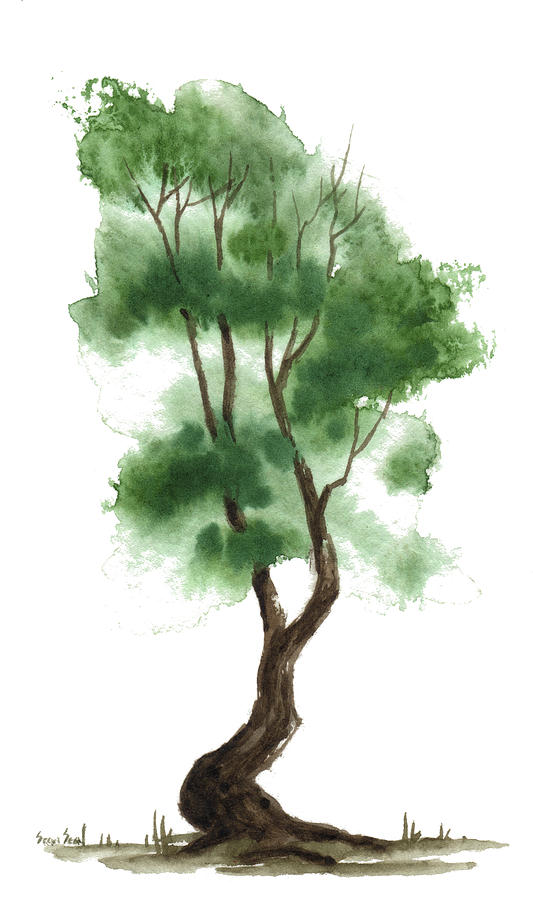 Little Zen Tree 141 Painting by Sean Seal