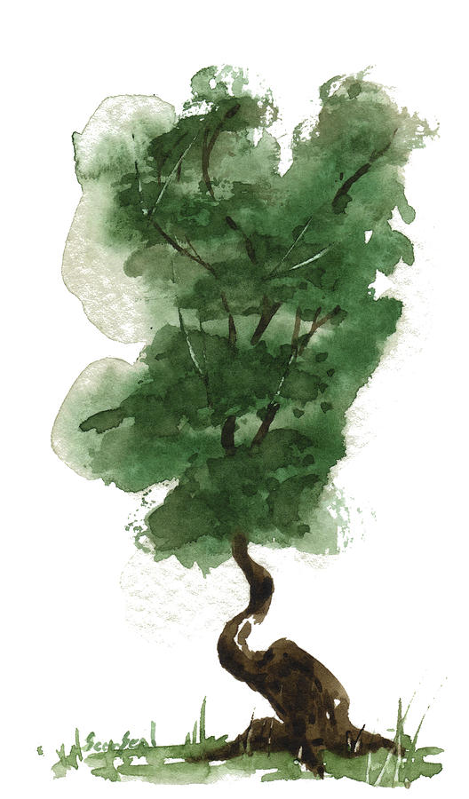 Little Zen Tree 143 Painting by Sean Seal