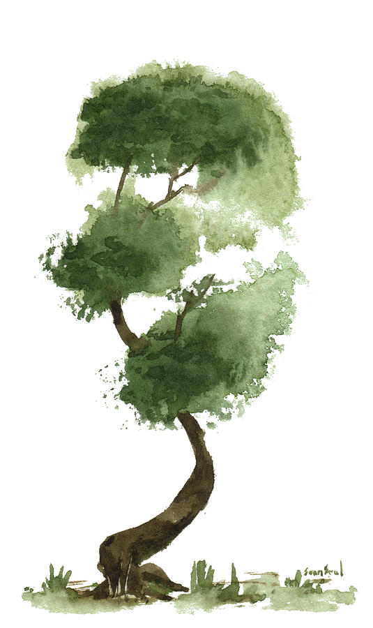 Little Zen Tree 147 Painting by Sean Seal
