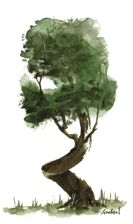 Little Zen Tree 149 Painting by Sean Seal