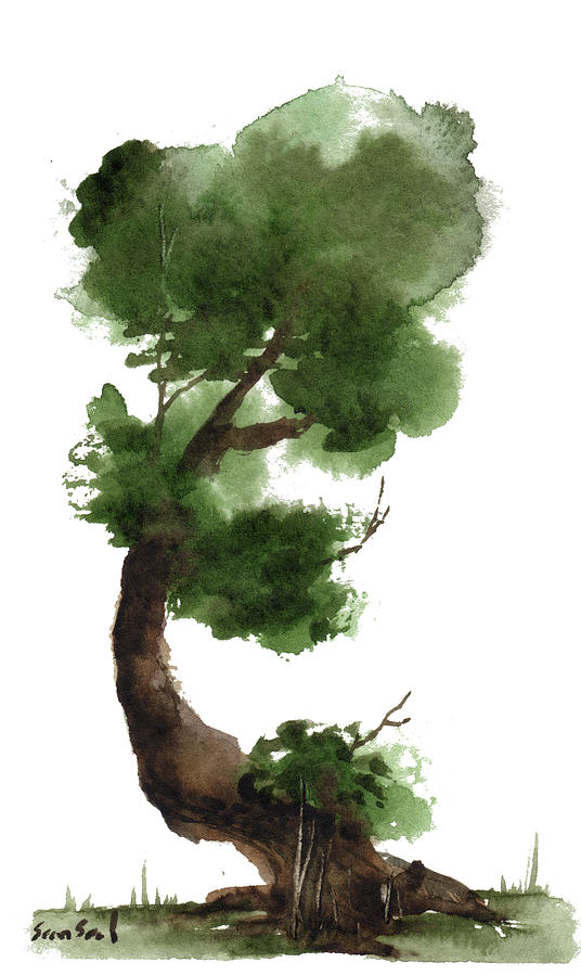 Little Zen Tree 150 Painting by Sean Seal