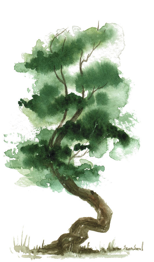 Little Zen Tree 151 Painting by Sean Seal