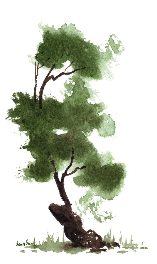 Little Zen Tree 152 Painting by Sean Seal