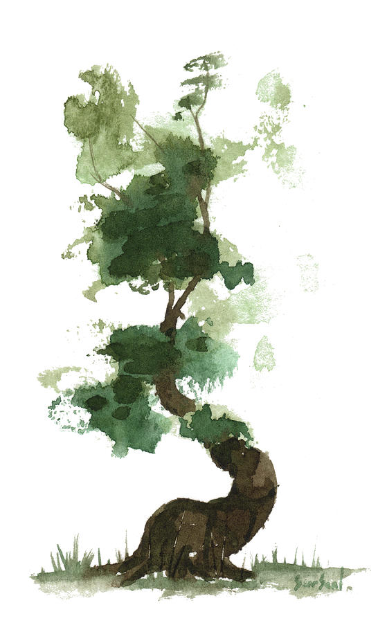 Little Zen Tree 154 Painting by Sean Seal