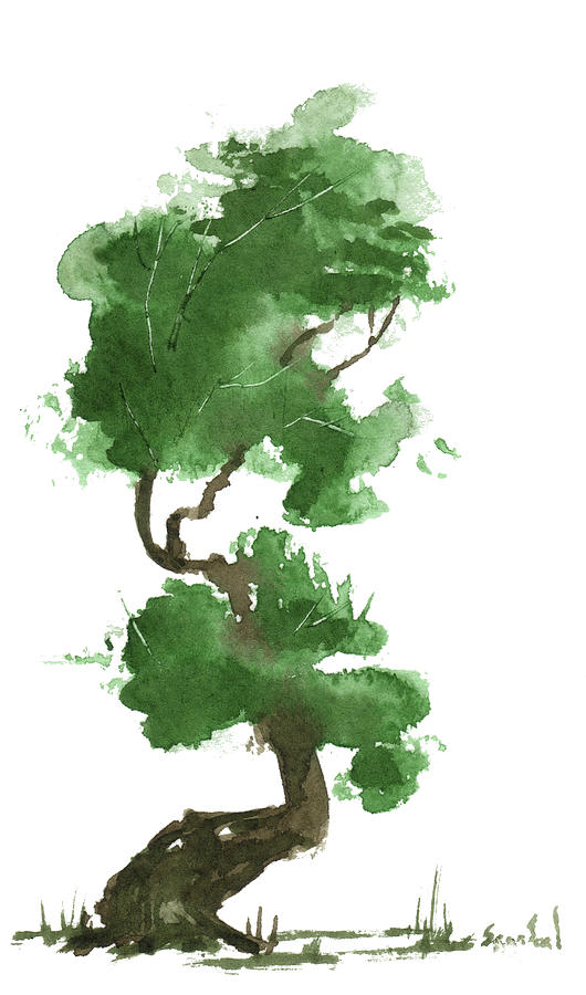 Little Zen Tree 155 Painting by Sean Seal