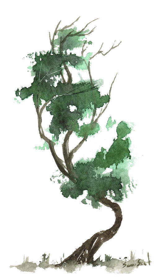Little Zen Tree 156 Painting by Sean Seal