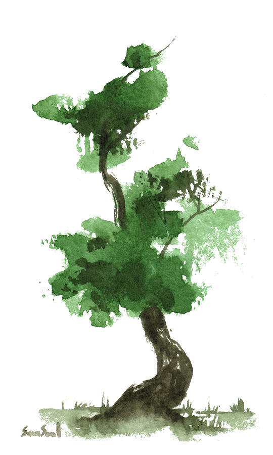 Little Zen Tree 157 Painting by Sean Seal