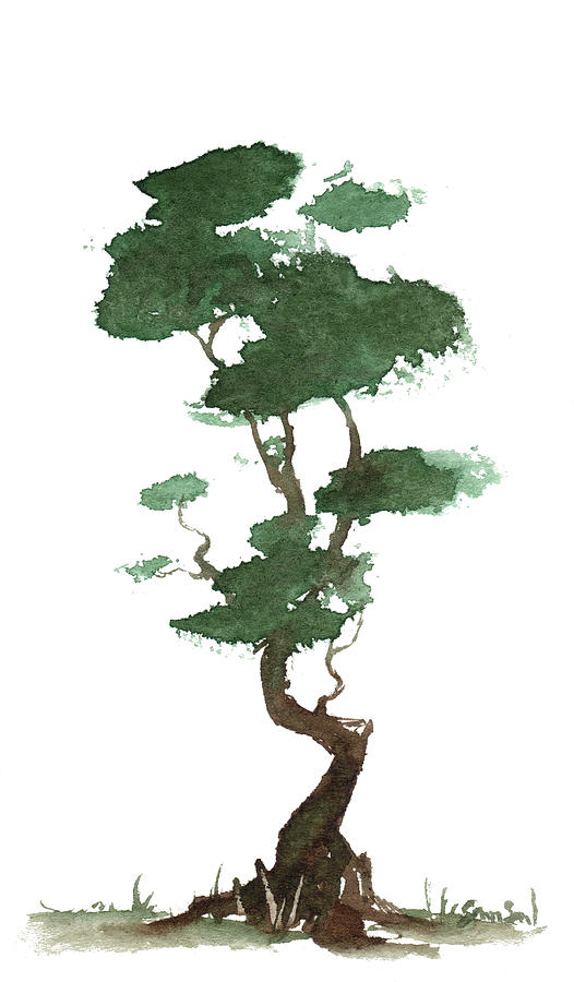 Little Zen Tree 163 Painting by Sean Seal