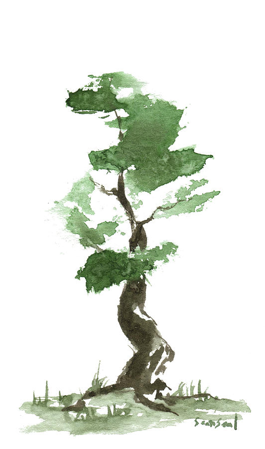 Little Zen Tree 164 Painting by Sean Seal