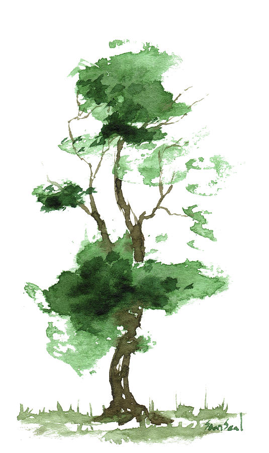 Little Zen Tree 166 Painting by Sean Seal