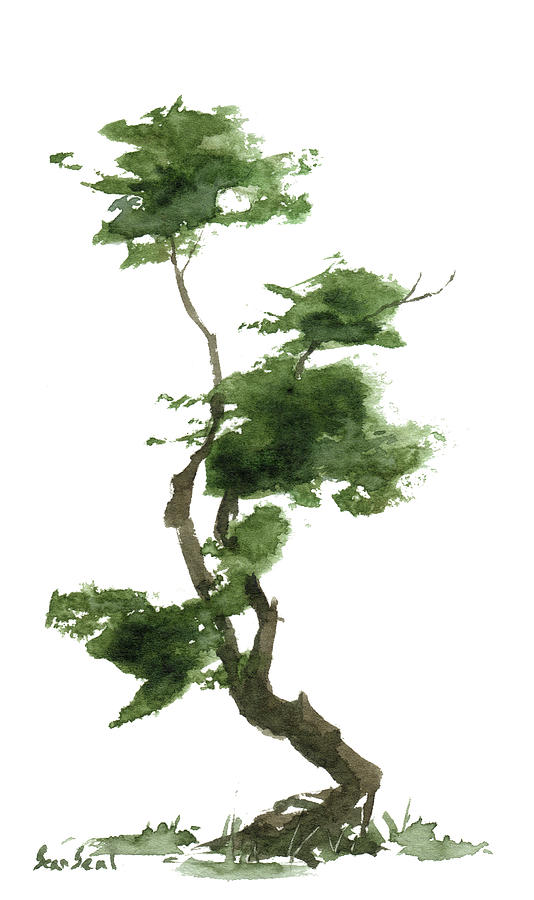 Little Zen Tree 167 Painting by Sean Seal