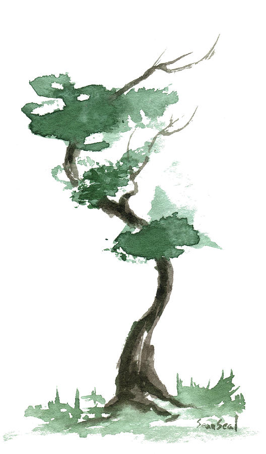 Little Zen Tree 168 Painting by Sean Seal