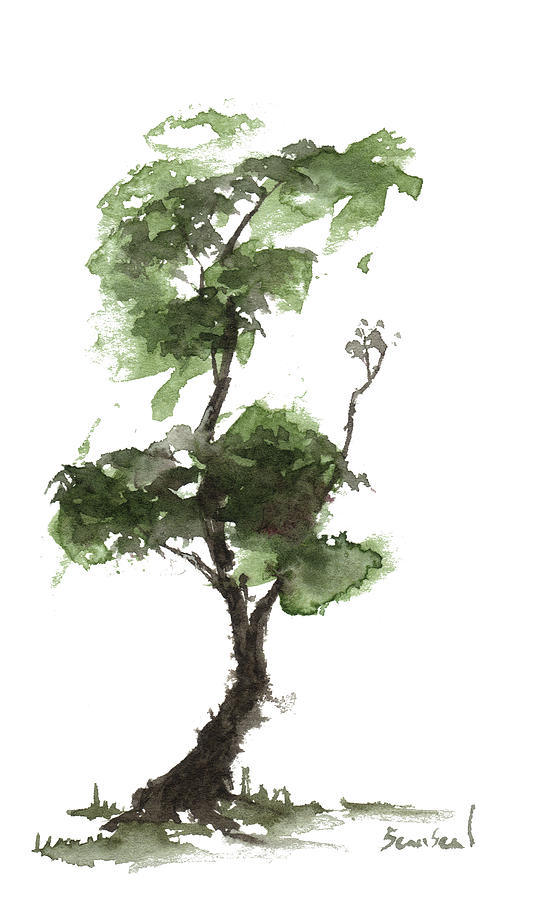 Little Zen Tree 169 Painting by Sean Seal