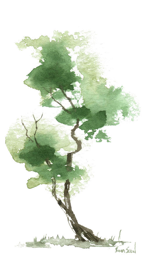 Little Zen Tree 172 Painting by Sean Seal