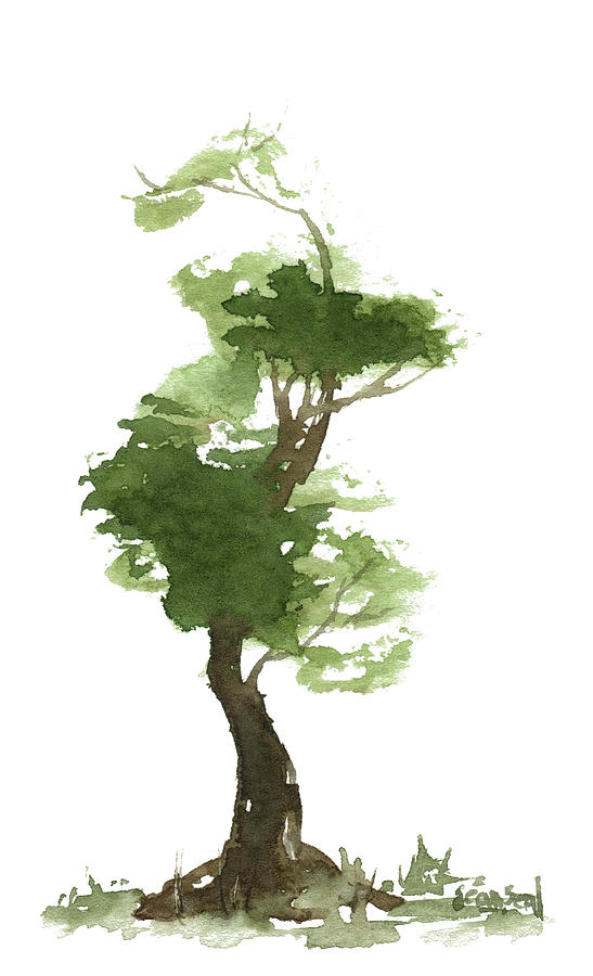 LIttle Zen Tree 173 Painting by Sean Seal