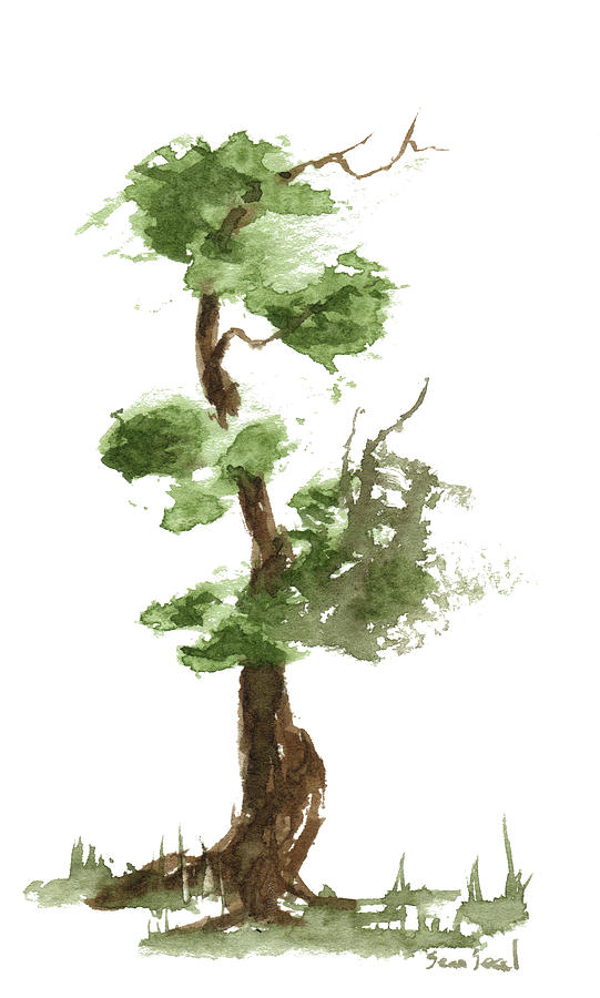 Little Zen Tree 174 Painting by Sean Seal