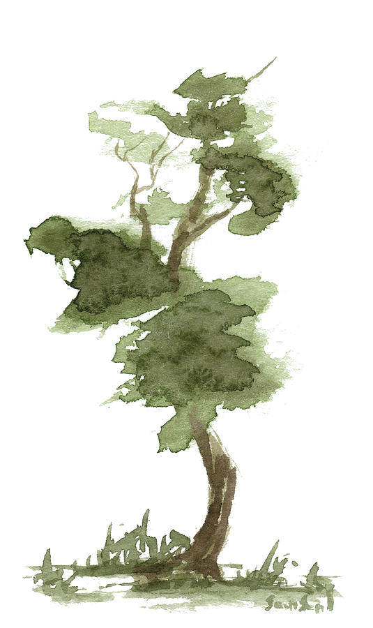 Little Zen Tree 175 Painting by Sean Seal