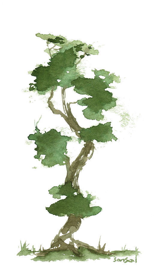 Little Zen Tree 178 Painting by Sean Seal