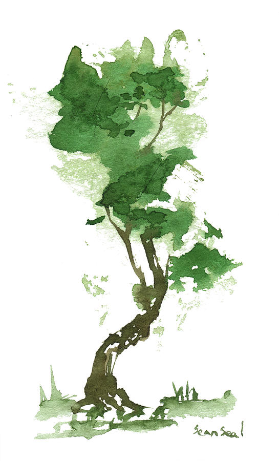 Little Zen Tree 182 Painting by Sean Seal