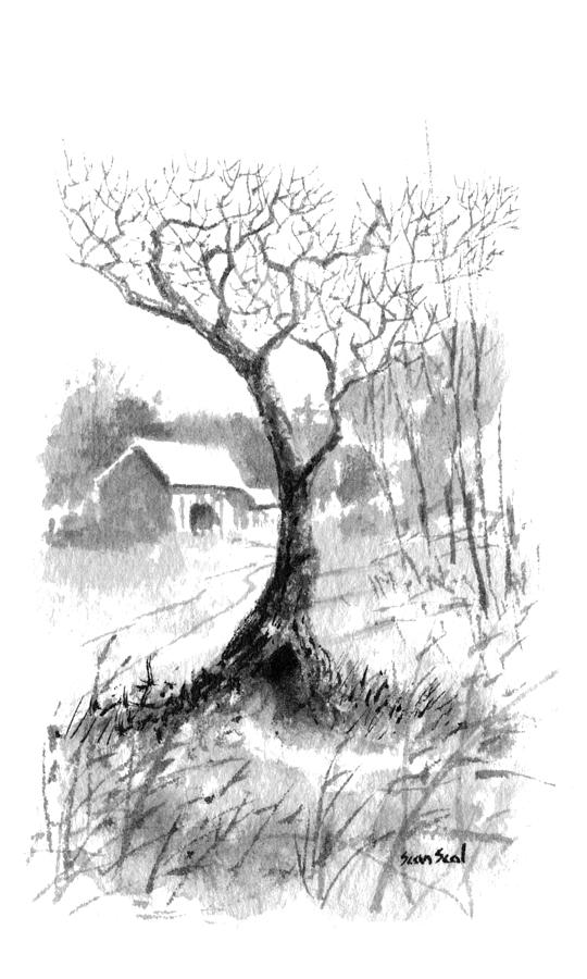 Little Zen Tree 1832 Painting by Sean Seal